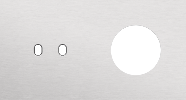 Plaque dbl h71 pr 1 commut dbl + 1 prise,niko toggle alu grey brushed Niko Toggle