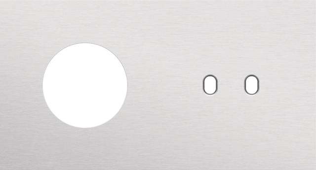 Plaque dbl h71 pr 1 prise + 1 commut dbl,niko toggle alu grey brushed Niko Toggle