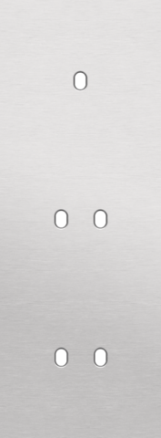 Plaque trpl v71 pr commut smpl + 2 commut dbl,niko toggle alu grey brushed Niko Toggle