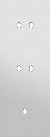 Plaque trpl v71 pr 2 commut dbl + commut smpl,niko toggle alu grey brushed Niko Toggle
