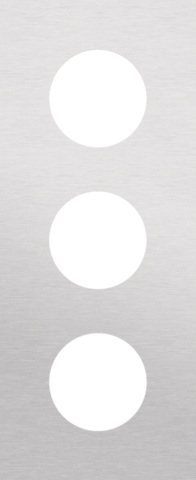 Plaque triple 60 pr 1 prise,niko r&t alu grey brushed