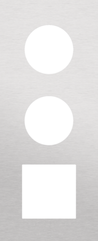 Plaque trpl v60 pr 2 prises + fct,niko r&t alu grey brushed