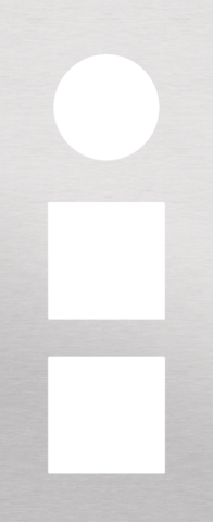 Plaque trpl v60 pr prise + 2 fct,niko r&t alu grey brushed