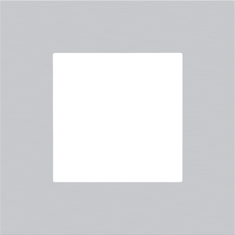 Plaque de recouvrement simple alu grey brushed Niko Pure