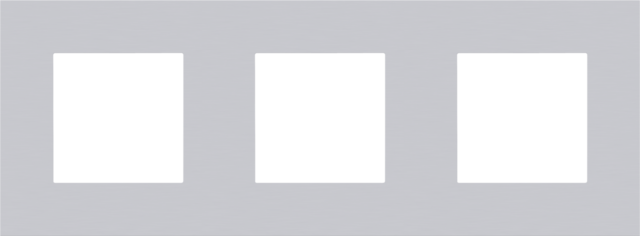 Plaque de recouvrement triple avec 71mm d'entraxe alu grey brushed Niko Pure