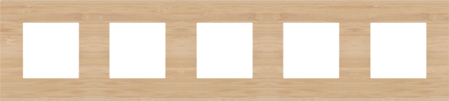 Plaque de recouvrement quintuple avec 71mm d'entraxe bamboo Niko Pure