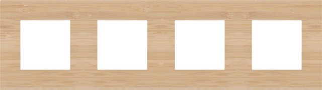 Plaque de recouvrement quadruple avec 71mm d'entraxe bamboo Niko Pure