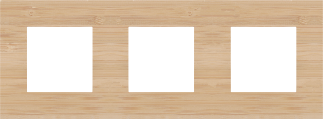 Plaque de recouvrement triple avec 71mm d'entraxe bamboo Niko Pure