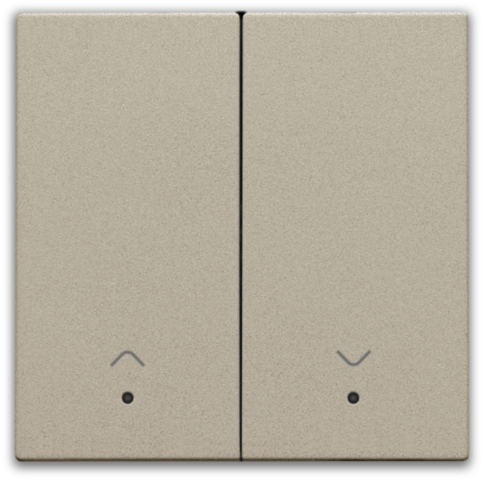 Set de finition interrupteur volets électron. dbl, avec lentille champagne coated Niko Home Control