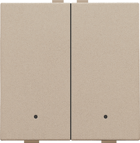 Bouton-poussoir double avec led et capteurs de confort champagne coated Niko Home Control