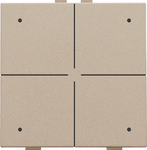 Bouton-poussoir quadruple avec led et capteurs de confort champagne coated Niko Home Control