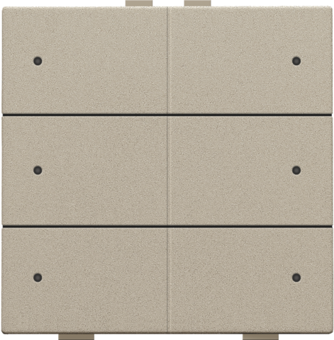 Bouton-poussoir sextuple avec led et capteurs de confort champagne coated Niko Home Control