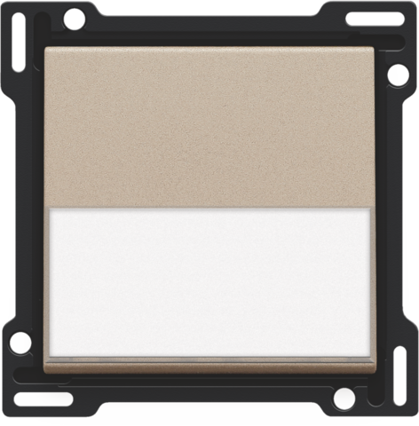 Set de finition avec étiquette pour interrupteur/bouton simple champagne coated