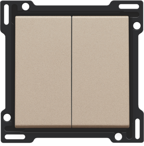 Set de finition interrupteur double allum./va-et-vient (double) champagne coated