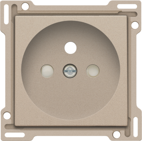 Set de finition prise avec broche de terre, 28,5mm champagne coated