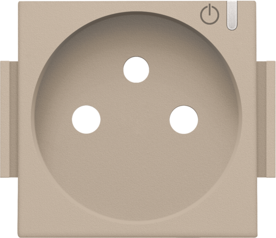 Set de finition prise conn., touche de commande, broche de terre champagne coated Niko Home Control