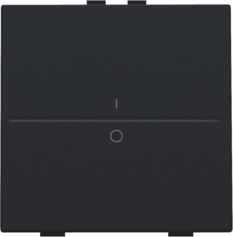 Touche simple i/0 pour interrupteur/bouton sans fil à 2 contacts black coated steel black coated Niko Home Control