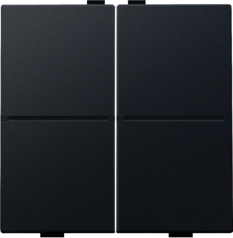 Touche double pour interrupteur/bouton sans fil à 4 commandes black coated steel black coated Niko Home Control