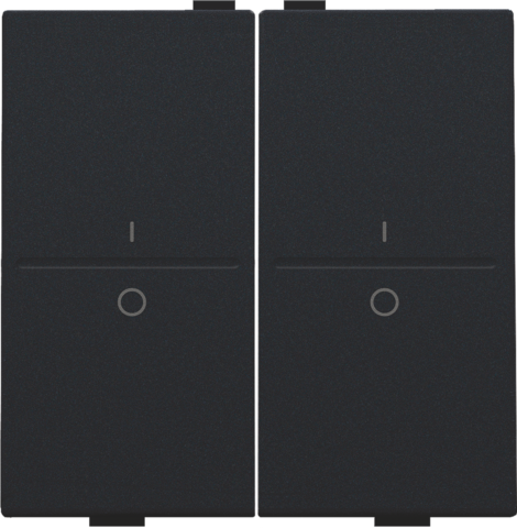 Touche double i/0 pour interrupteur/bouton sans fil à 4 contacts black coated steel black coated Niko Home Control