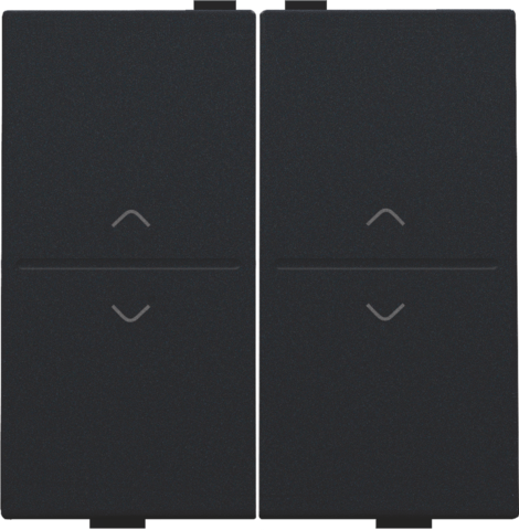 Touche dbl flèches pr interrupteur/bouton sans fil à 4 contacts black coated steel black coated Niko Home Control