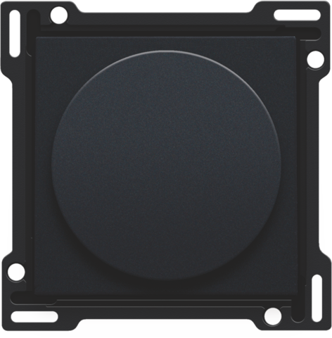 Finition variateur à bouton rotat./régul. vitesse, inc. bouton steel black coated Niko Pure