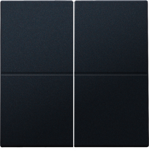 Set de finition interrupteur electr./bouton-poussoir quadruple steel black coated Niko Home Control