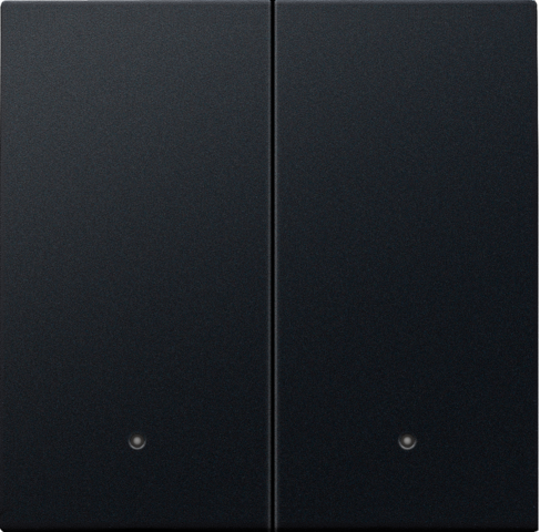 Set de finition interrupteur/bouton dbl électron., avec lentille black coated steel black coated Niko Home Control