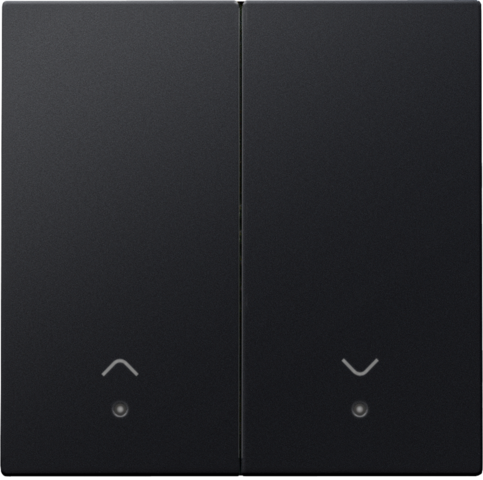 Set de finition interrupteur volets électron. dbl, avec lentille black coated steel black coated Niko Home Control