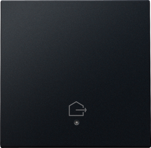 Set de finition avec lentille pour interrupteur simple connecté steel black coated Niko Home Control