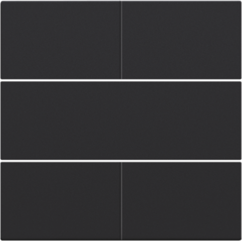 Set de finition bouton-pouss. quadruple, libre de potentiel 24v steel black coated Niko Pure