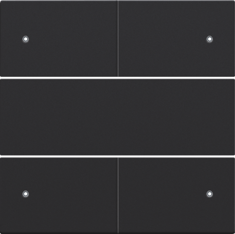 Set de finition bouton-pouss. quadr. libre de potentiel 24v, led black coated steel black coated Niko Pure