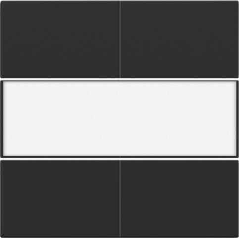 Set de finition avc étiquette pr bouton quadr., libre de potent. black coated steel black coated Niko Pure