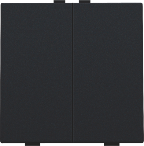Bouton-poussoir double pour niko home control steel black coated Niko Pure