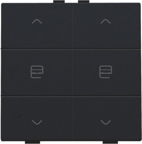 Commande de moteur double pour niko home control steel black coated Niko Home Control