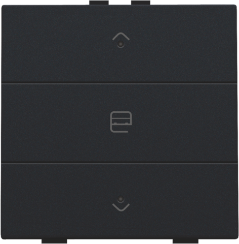 Commande de moteur simple avec led pour niko home control steel black coated Niko Home Control