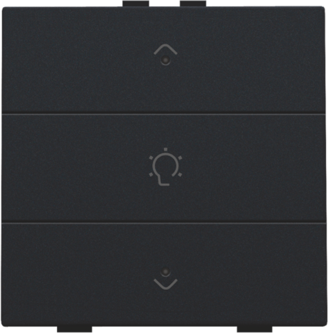 Commande de variateur simple pour niko home control avec led steel black coated Niko Home Control