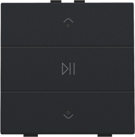 Commande audio simple avec led pour niko home control steel black coated Niko Home Control