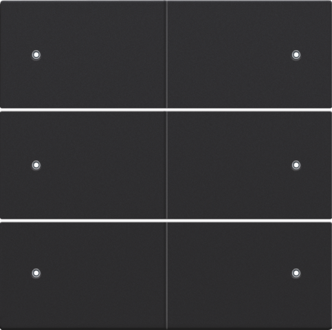 Set de finition bouton-pouss. sext. libre de potentiel 24v, led black coated steel black coated Niko Pure