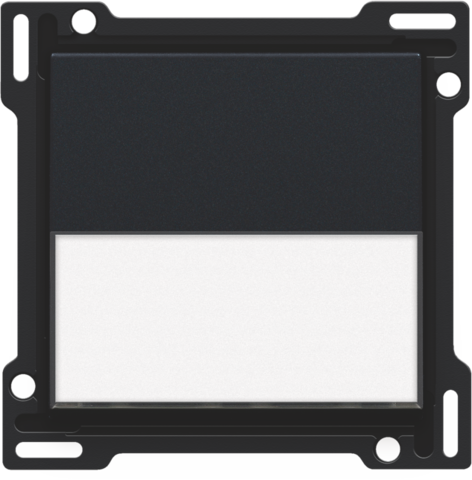 Set de finition avec étiquette pour interrupteur/bouton simple black coated steel black coated