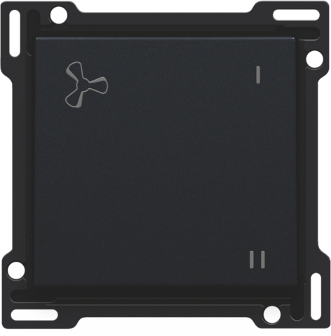 Set de finition commande de ventilation mécaniquement côntrolée steel black coated Niko Pure