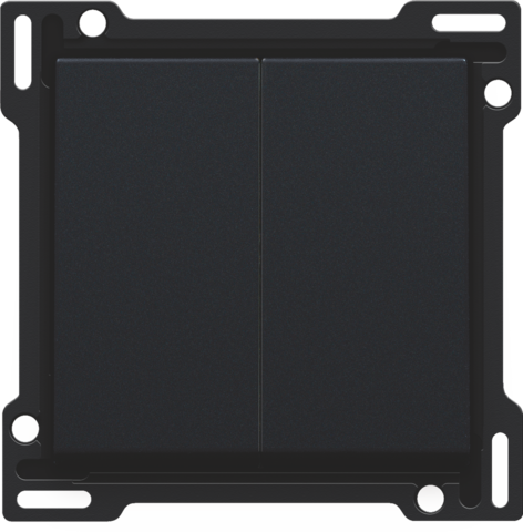 [NK161-61505] Set de finition interrupteur double allum./va-et-vient (double) black coated steel black coated