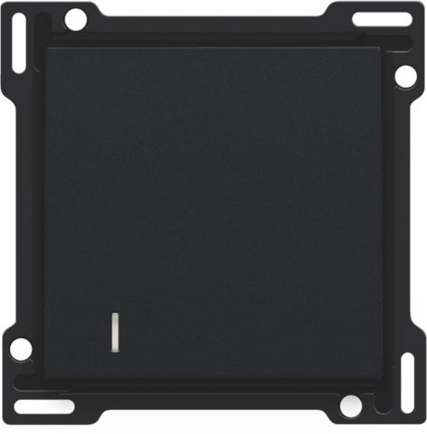 Set de finition interrupteur pour cartes d'hôtel steel black coated Niko Pure