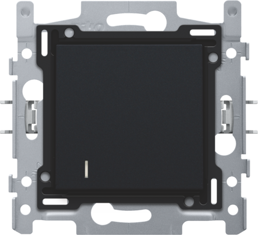 Interrupteur pour cartes d'hôtel 10a, assemblé, connexion rapide black coated steel black coated