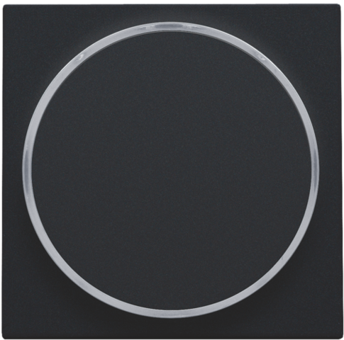 Set de finition sans symbole pr bouton-pouss. 6a avec culot e10 black coated steel black coated Niko Pure