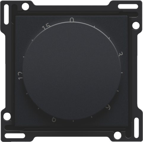 Set de finition minuterie réglable jusqu'a 15 min. steel black coated Niko Pure