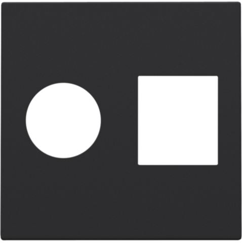 [NK161-65702] Set de finition connexion coax. simple et connection réseau rj45 steel black coated Niko Pure