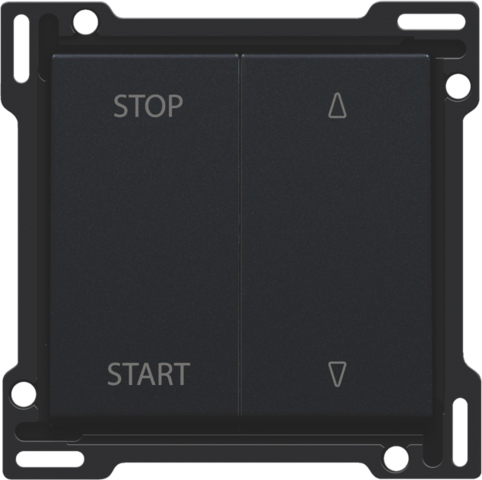 [NK161-65905] Set de finition interrupteur pr volets à verrouillage électr. steel black coated Niko Pure