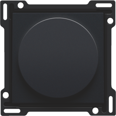 Set de finition relever/baisser pour interrupteur rotatif steel black coated Niko Pure