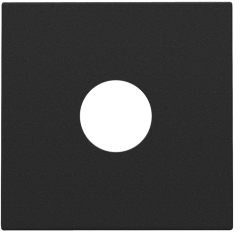 [NK161-69102] Set de finition connexion coaxiale simple pour tv, pure black steel black coated Niko Pure