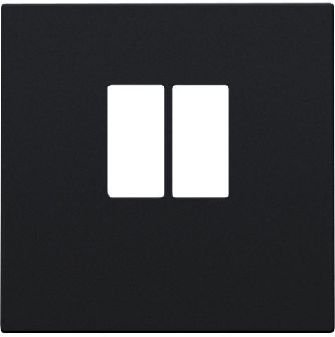 Set de finition prise simple pour haut-parleur steel black coated Niko Pure